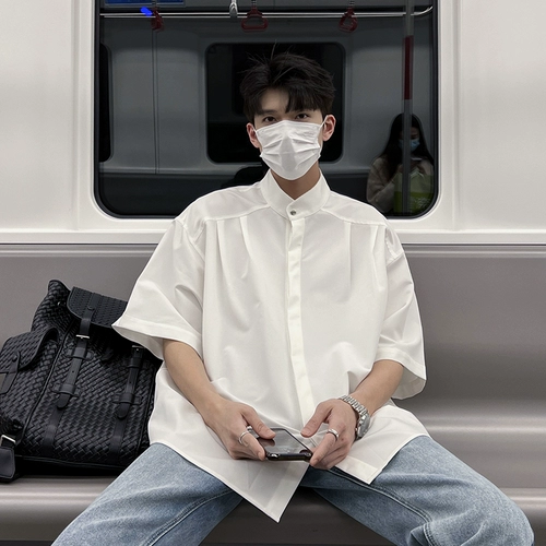 Летняя рубашка, китайский стиль, оверсайз