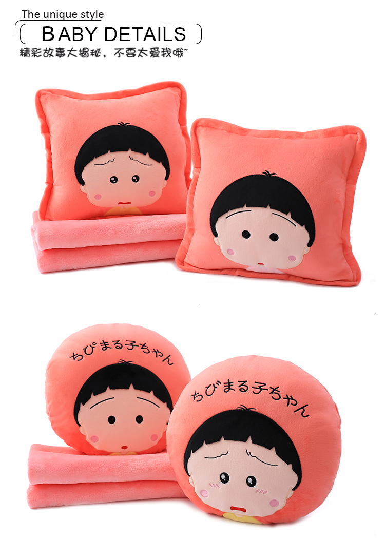 Điều hòa ô tô là gối chăn đôi sử dụng sofa đệm gối chăn mền nhung san hô ba trong một chăn gối hình thú 2 trong 1