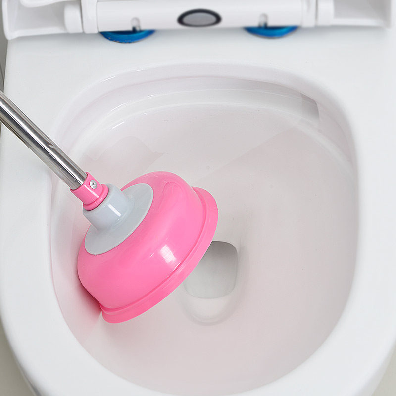 Stainless steel toilet Water suction plucked powerful leather Sub-leather with dredge clogged stopper Large draw suction sewer tool-Taobao