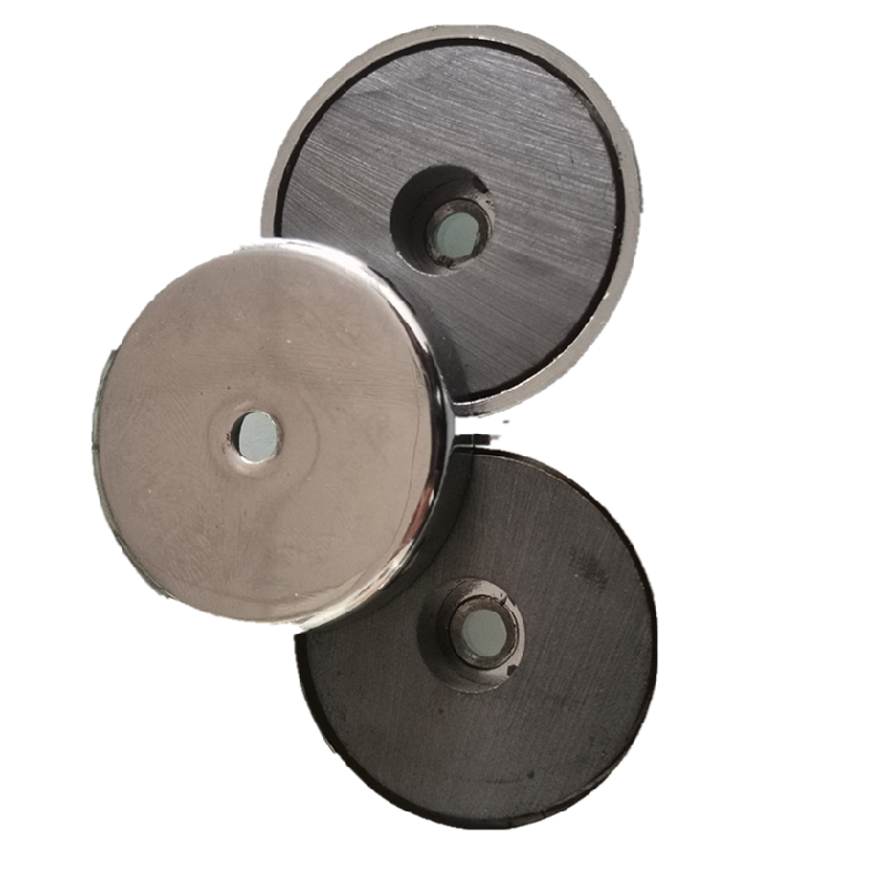 Manufacturer direct ferrite magnetic suction cup D36mm single-sided magnetic suction power component magnetic fixed disc magnet suction cup