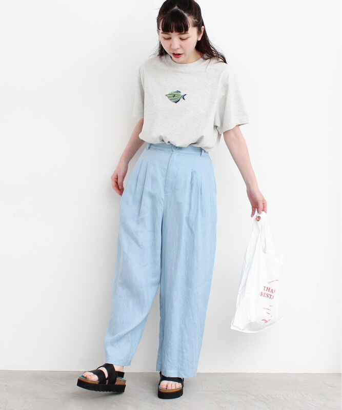 Japanese Harajuku Style a Brand Lds Summer Everyday Active Outfit Multi-Tuck All-Linen Loose Pants Japanese Harajuku Style a Brand Lds Summer Everyday Active Outfit Multi-Tuck All-Linen Loose Pants