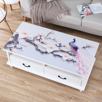 High-grade PVC printing crystal soft glass cover anti-scalding waterproof coffee table round dining table Various countertops Plastic tablecloth mats
