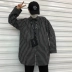 Hàn Quốc ulzzang Harajuku bf gió đôi thư đan áo + áo sọc cổ điển hàng đầu đồ công sở nữ Áo vest