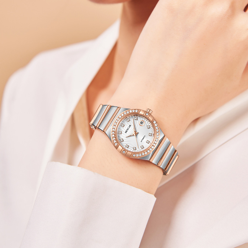 Swiss New Steel Band Luminous High-End Authentic Women's Watch Light Luxury Niche Top Ten Brands Women's Watch Quartz Watch