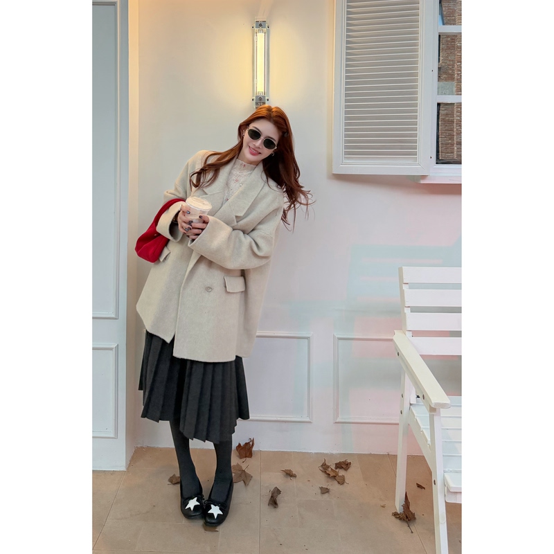 10.10/ "Manchester Shao Guang" Tailoring Machine Camel Wool·Silk·Wool Minimalist Style Coat 10.10/ "Manchester Shao Guang" Tailoring Machine Camel Wool·Silk·Wool Minimalist Style Coat
