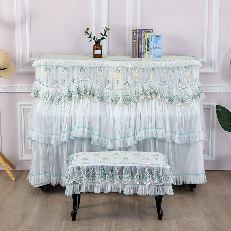 Lace Upscale Piano Hood Full Hood Dust-Proof Piano Cover Open Design Eurostyle 100 Hitch Piano Cloves Opened