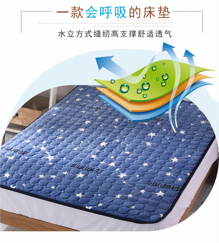 Mùa đông dày gia đình đơn sinh viên đôi bunk con ngủ trưa nệm flannel tùy chỉnh nệm 1m4