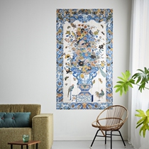 Genuine authorised Dutch IXXI Tile panel with flower decoration painting on the flower porcelain plate