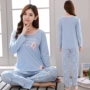 Đồ ngủ nữ mùa thu 2018 mới của phụ nữ cotton dài tay có thể mặc bên ngoài thời trang ngọt ngào và đáng yêu dịch vụ mùa xuân và mùa thu tại nhà những kiểu đồ bộ đẹp