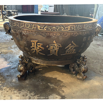 Pure copper supersize polyppot set to make diameter 1 5 m calibre 1 6 m copper large cylinder outdoor yard swing piece copper cylinder