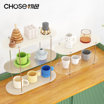 Table Top Shelf Transparent Acrylic Shelf Kitchen Bathroom Separator Containing Shelf Bookroom Living-room Office Finishing Rack