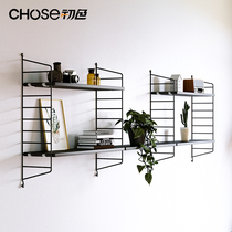 Iron Art Wall Shelf Free of perforated laminate Living room TV Wall Decorative Separator Bedroom Wall Hanging Wall Shelf