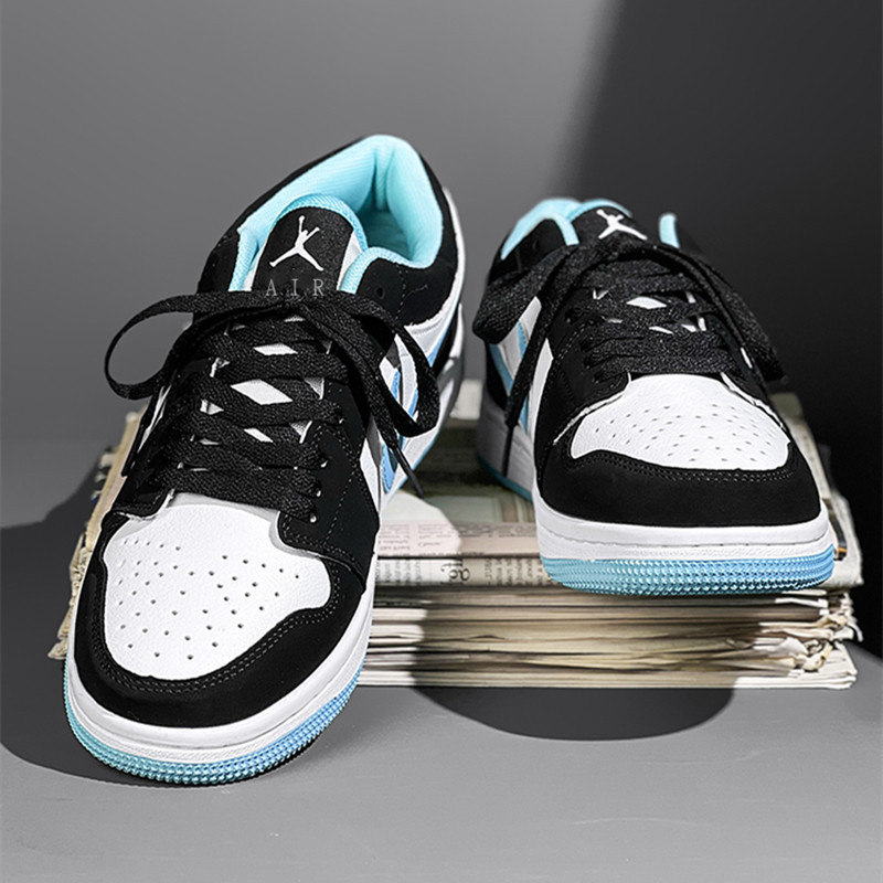 Spring Men's Low-Top Shoes, Guo Ailun Unisex Sneakers, Black and White Panda Casual Couple Shoes, Moonlight Air Force Low-Top Shoes