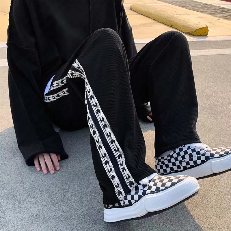 2022 Spring New Guard Pants Men's Tide Cards Straight Barrel Falling Sensation Sports Pants Han Edition Trend Casual Pants Students