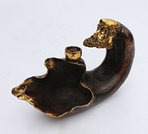 Antique bronze pure copper gilt bronze statue of Buddha statue Candlestick ornaments