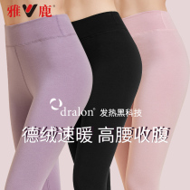 Jadeer Duvet Fever Autumn Pants Woman Inside Wearing Warm Pants Tight Cotton Wool Pants Plus Suede High Waist No Marks The Bottom Pants Single Piece