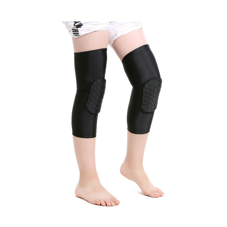Trẻ em bóng rổ miếng đệm đầu gối tổ ong chống va chạm dài xà cạp vớ mùa hè đào tạo bóng đá đồ bảo hộ nam giới và phụ nữ thiết bị thể thao đai bó gối aolikes