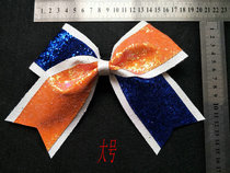 Cheerleader Fitness Playground Orange White Blue Black Silver Shiny Butterfly Knot Hair Accessories Hair Clip Hair Clip Full Mail Offer