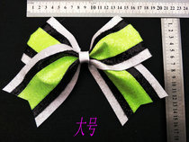 Black and white fluorescent green cheerleading aerobics dance competition headdress bow hair accessories floral headdress full mail discount
