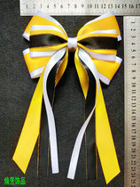 Yellow and white black cheerleading and athletic beauty drills dance competition butterfly knot headwear hairpin hairpin hairpin