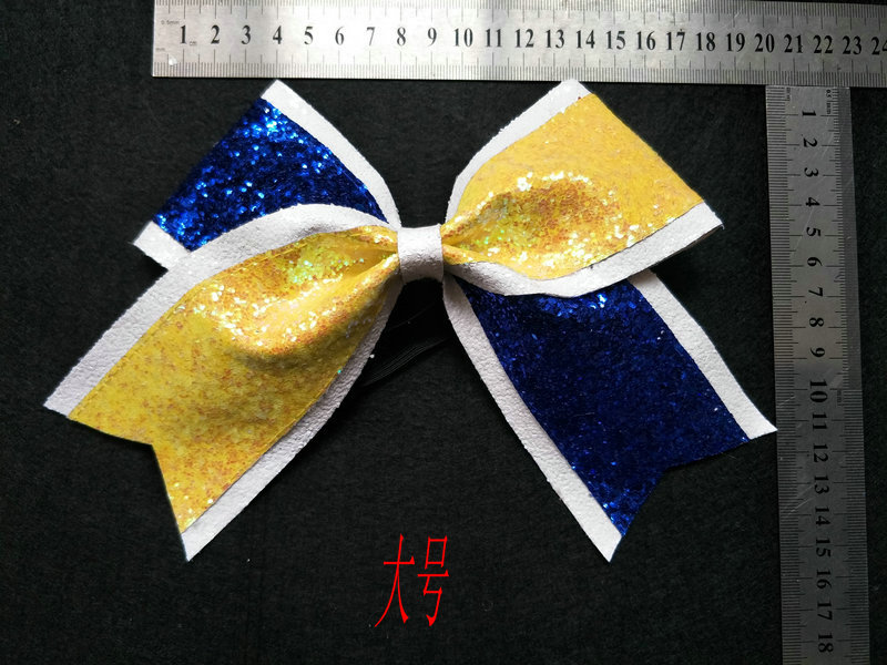 Fancy Ball Jazz Cheerleading Accessories Competitive Race Yellow Blue White Black Shiny Butterfly Knot Accessories Hair Accessories Full Mail