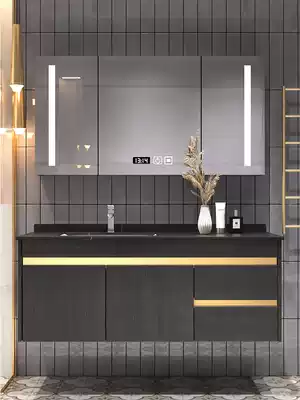 Light luxury Rock board bathroom cabinet combination modern simple bathroom set wash face wash hand basin pool wash table dressing room