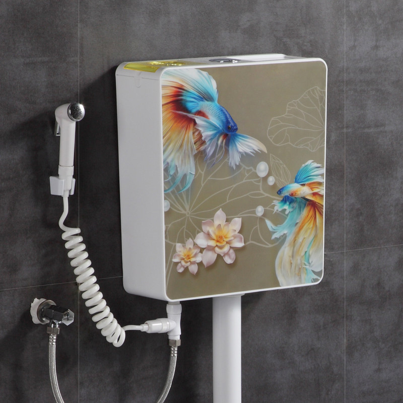 Flush toilet flush toilet water tank squat pit squat toilet home toilet water saving flusher double press large impulse