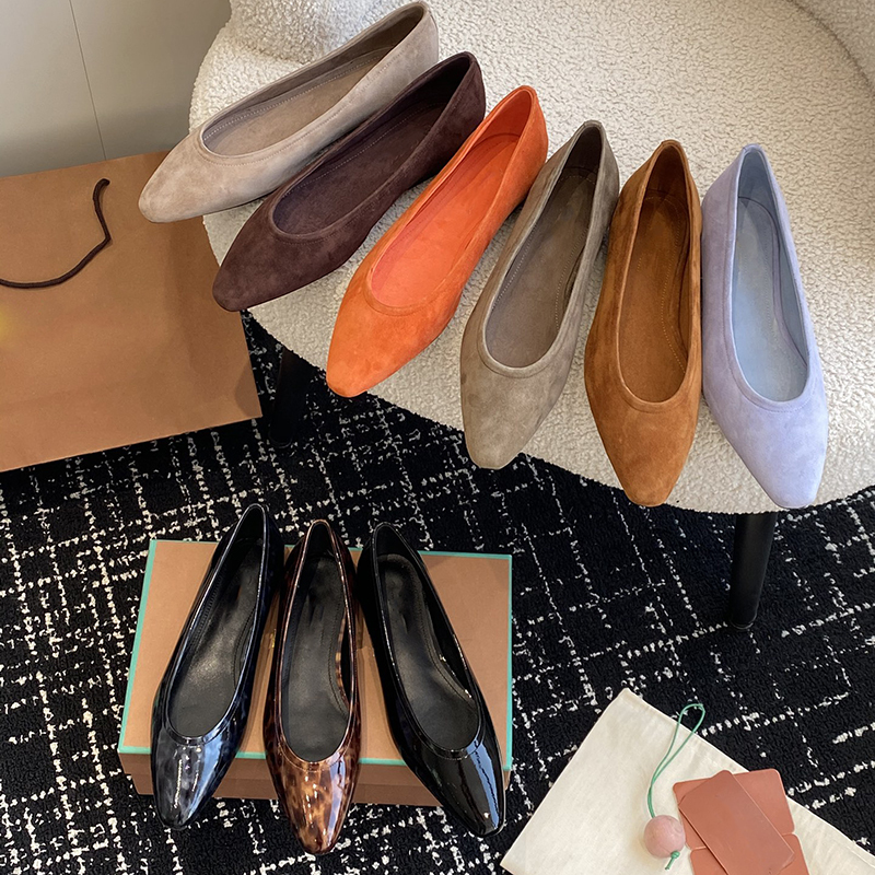Lost Snower 2025 Spring and Autumn New Flat Casual Pointed Toe Shoes Women's Fashionable Work Shoes