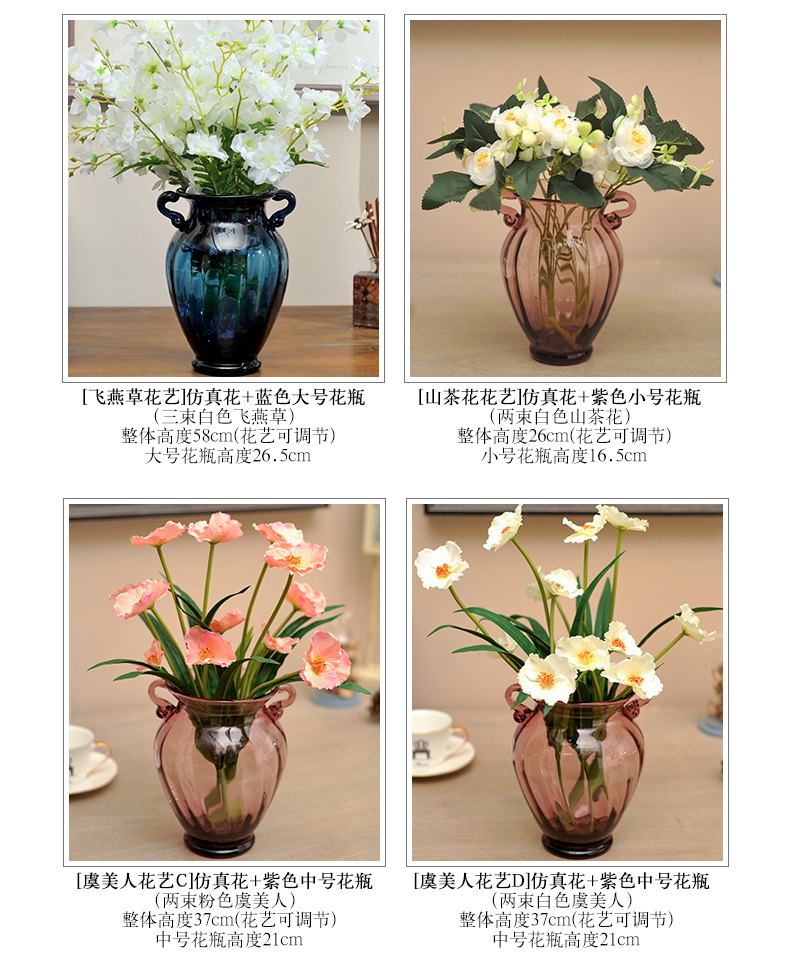 Bình thủy tinh Bắc Âu phòng khách trang sức hoa sắp xếp đồ trang trí hoa khô bình lớn handmade hiện đại tối giản bình - Vase / Bồn hoa & Kệ chậu trồng lan