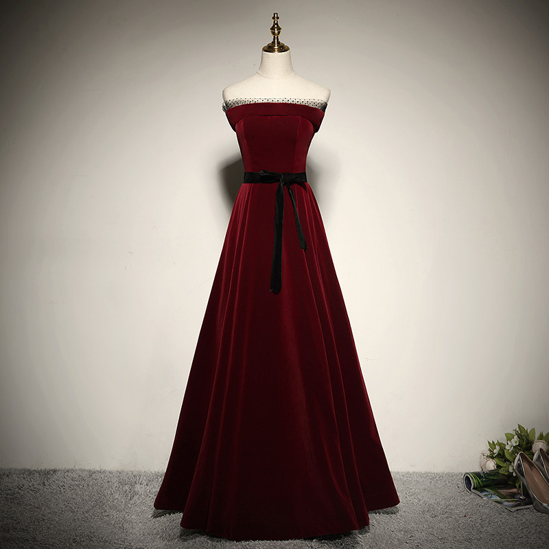 Toast to the bride 2022 new banquets long version of a slim shoulder engaged wedding evening gown skirt dresses