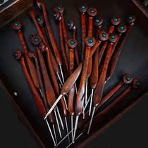 Seven needle square Jiangnan hand Weng old material blood sandalwood Ruyi section four generations
