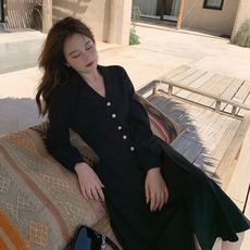модифицированное вискозное волокно 2021初秋新款女装御姐轻熟风高端大牌轻奢名媛气质连衣裙早秋季