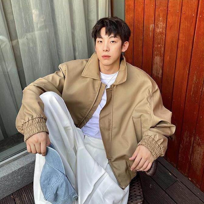 Spring Loose Tide 100 hitch Collar Casual Coat Ins Retro Design Sense little crowdPilot jacket Men and women