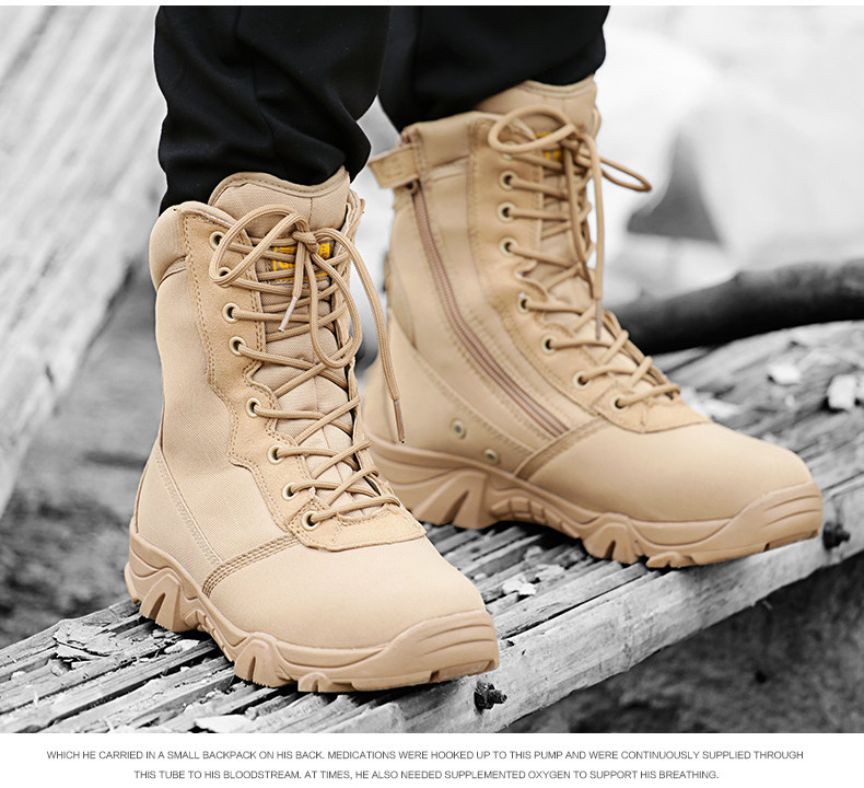 Boots militaires pour homme - lumière - Ref 1398443 Image 24