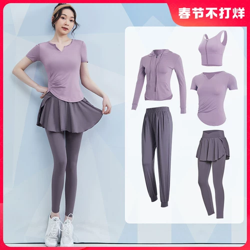 Летний спортивный костюм для спортзала, одежда для йоги для тренировок, для бега, в обтяжку, короткий рукав, популярно в интернете