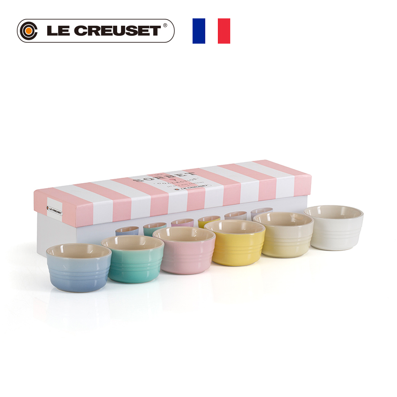 France 's LE CREUSET cool color stoneware Sorbet marca dragon series mini bake tank 6 woolly multicolor baking