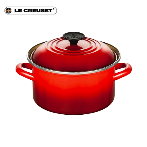 [Live 488 замена] Франция Ле Креузее Эмаль Эмаль Стальной суп горшок с двойным ухо
