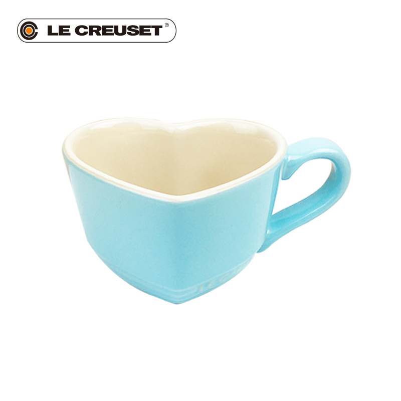 France 's LE CREUSET cool color stoneware keller heart - shaped afternoon coffee gifts home female, 220 ml hot water