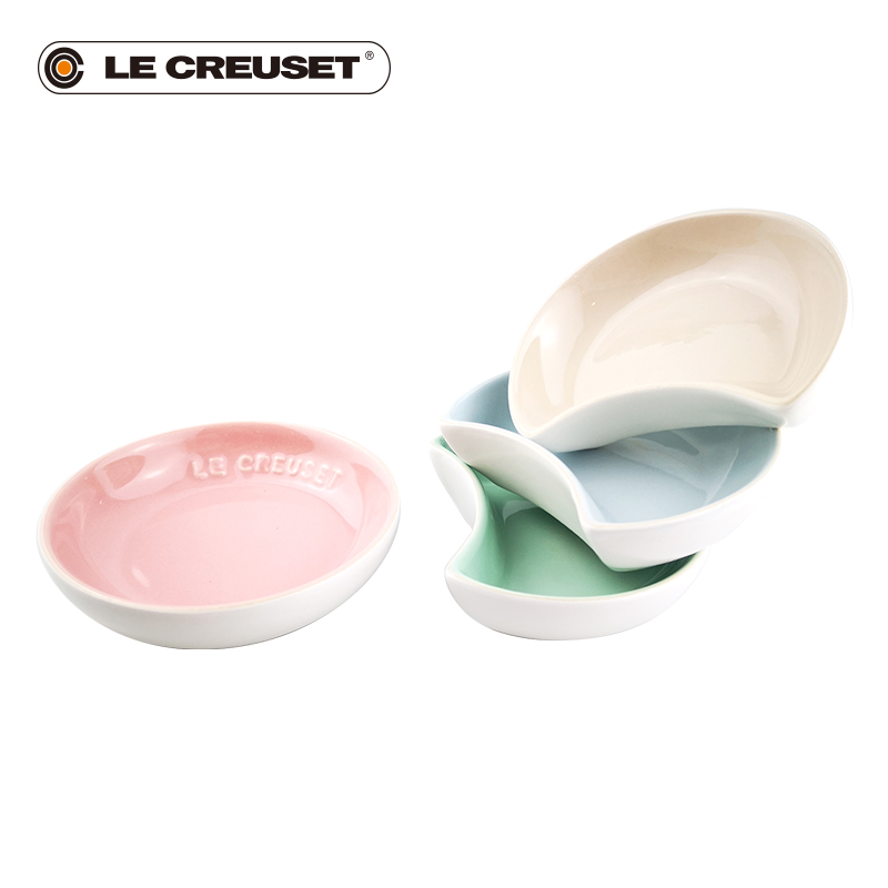 The New green color listed shell powder glacier cool color stoneware sauce dish four - piece pudding dip hot pot sauce seasoning