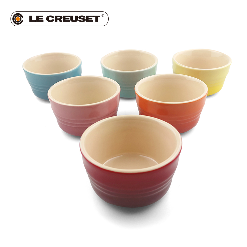 France cool color LE CREUSET stoneware rainbow series mini jar of 6 times