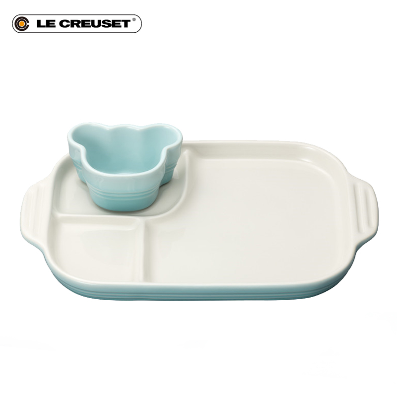 France cool color LE CREUSET stoneware 7 children tableware suit baby son birthday gift the sky blue