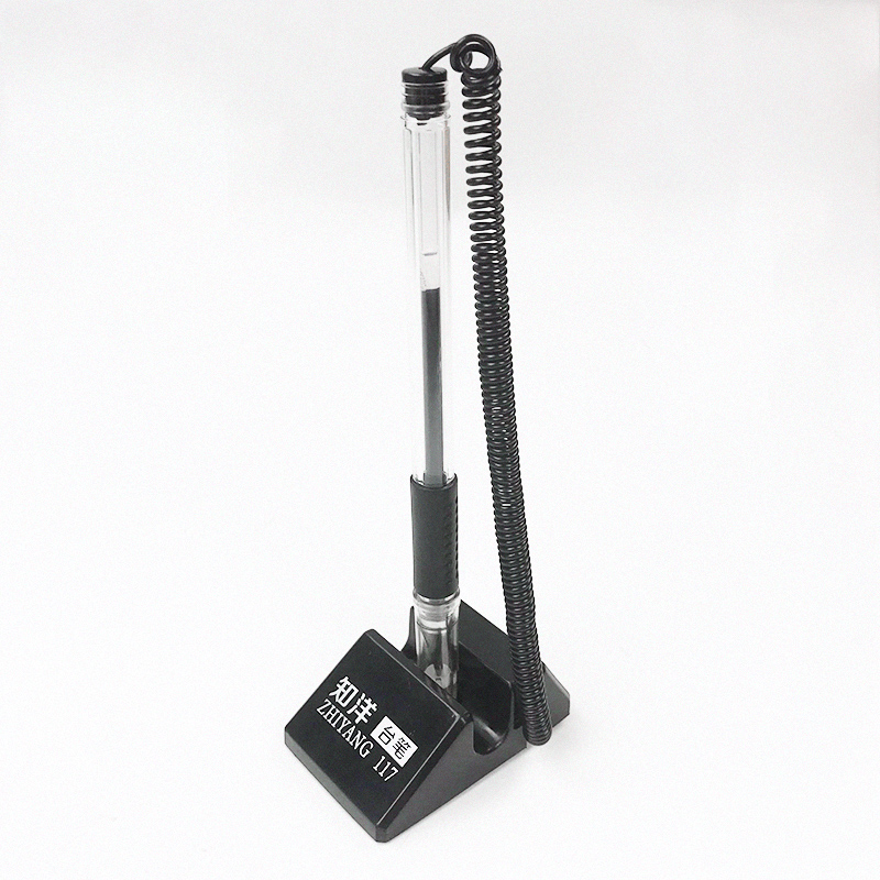 The desktop paste neutral pen 0 5mm with rope counter pen fixed bank water - based pen black signature pen