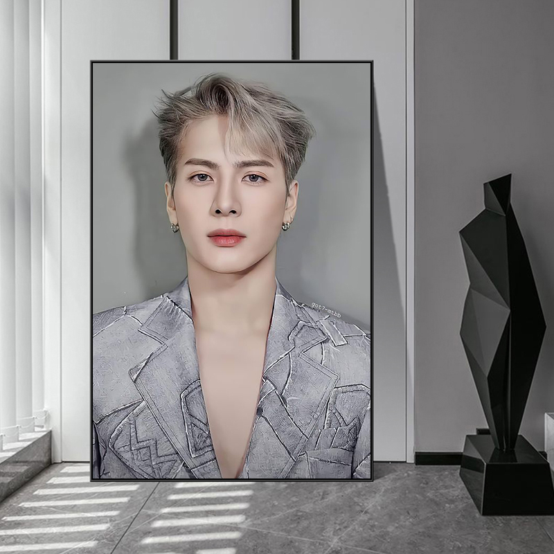 Jackson Wang Hanging Picture, Large Poster, Photo Frame, Picture Frame, Bedroom, Hair Salon, Beauty Salon Decorative Painting