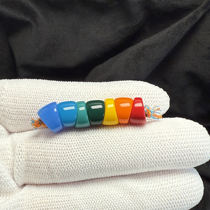 Handcrafted and Polished Sherpa Glass Beveled Accessories, Large Intestine Accessories, Cultural Play Accessories, Bracelet Neck Hanging Accessories