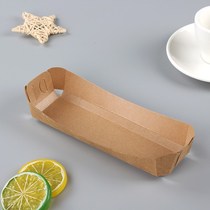 Shanker Strip Rectangular Kraft Baking Bean Paste Burn Packing Box Small Burger Sandwich Hot Dog Cake Roll Paper
