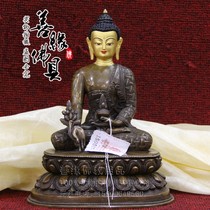 Imported Nepal boutique tantric red copper gilt Buddha statue medicine Buddha statue 7 inch 25cm new product