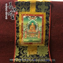Tibetan Buddhism Tangkha Sakyamuni Three-esteem portraits of gold and small Donka Kao 35cm × 20cm
