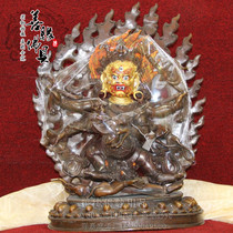 High-end boutique Nepal pure handmade pure copper six-arm Mahaga Buddha statue statue height 54cm