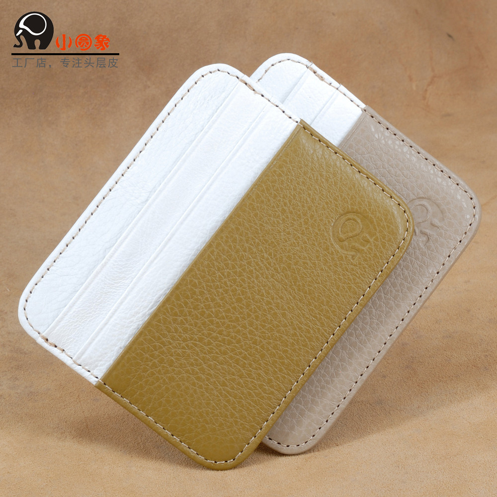 Small round pickup bag thin wallet card sleeve head skin driver license package tank wind wallet male