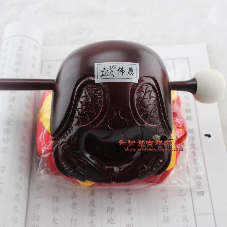 Buddha wooden fish 3 inch woodfish fixture with champagne wood fixture and woodfish red